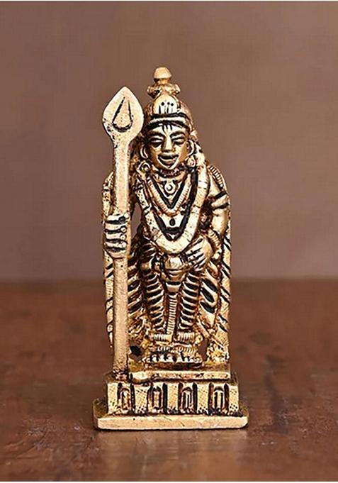 Brass Show Piece Kartikeya God Idol Statue