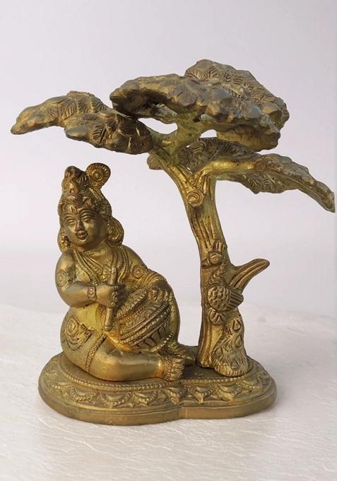 Tree Makhan Krishna Antique Finish
