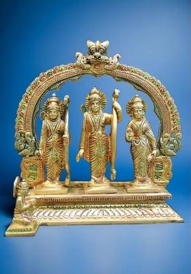 Brass Ram Darbar On Same Base Idol Statue