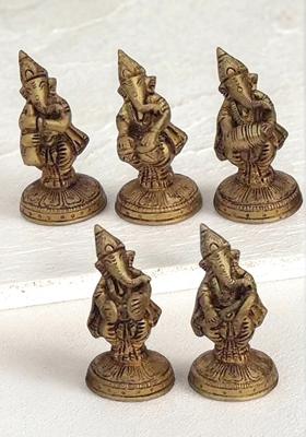 Brass Show Piece Musicalanesh Pcs Set God Idol Statue