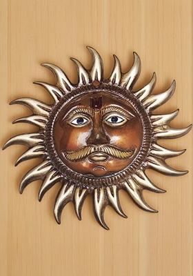 Brass Show Piece Wall Hanging Sun Antique Statue