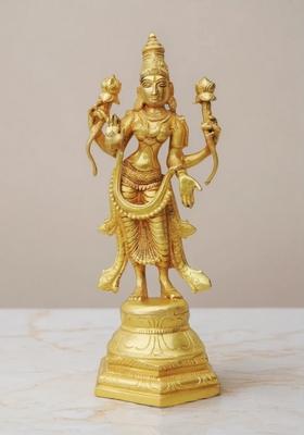 Brass Show Piece Laxmin Standing Statue