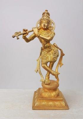 Brass Dancing Krishna