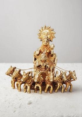 Brass Show Piece Surya Dev Rath Idol