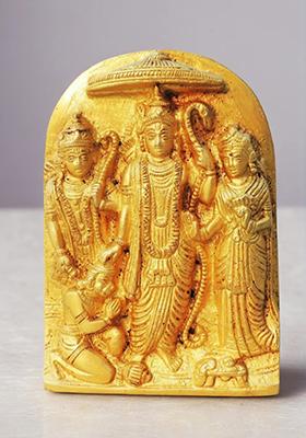 Brass Show Piece Hanging Ram Darbar Statue