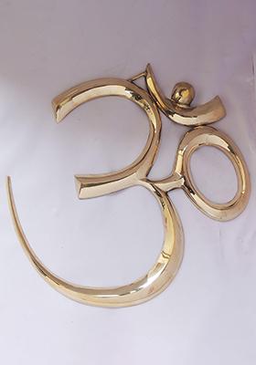 Brass Show Piece Wall Hanging Om