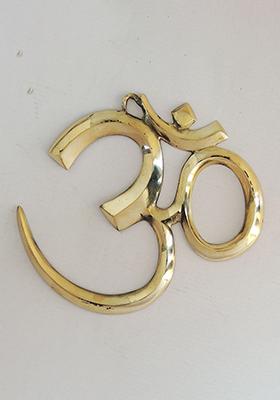 Brass Show Piece Wall Hanging Om
