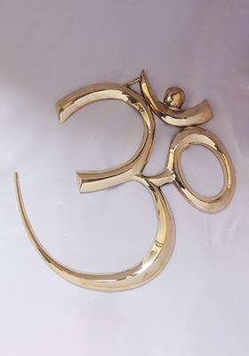 Brass Show Piece Wall Hanging Om