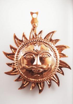 Copper Show Piece Wall Hanging Sun
