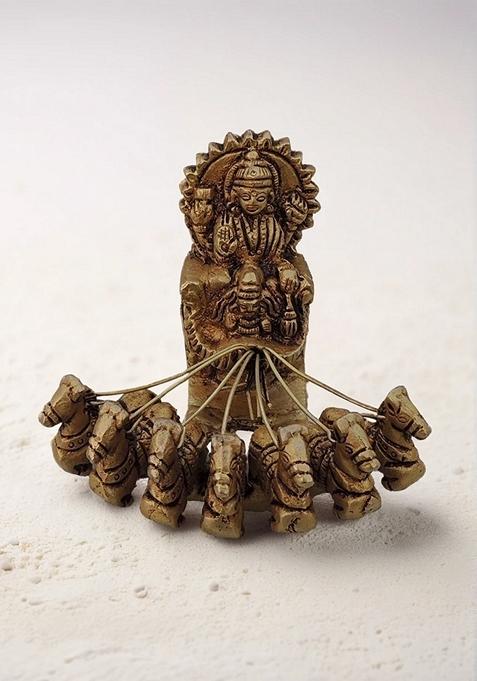 Brass Show Piece Surya Dev Rath Statue