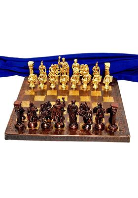 Brass Chess Silver Black