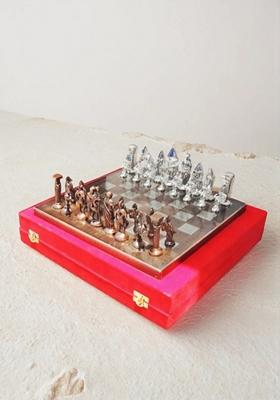 Brass Chess Silver Black