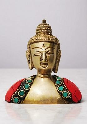 Brass Decorative Buddha Face Statue