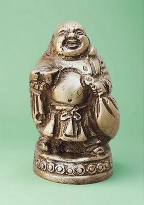 Brass Laughing Buddha Statue