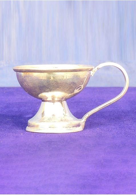 Pure Silver Table Decor Handle Deepak With Hallmarked