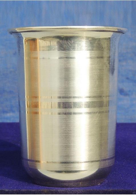 Pure Silver Glass With Hallmarked