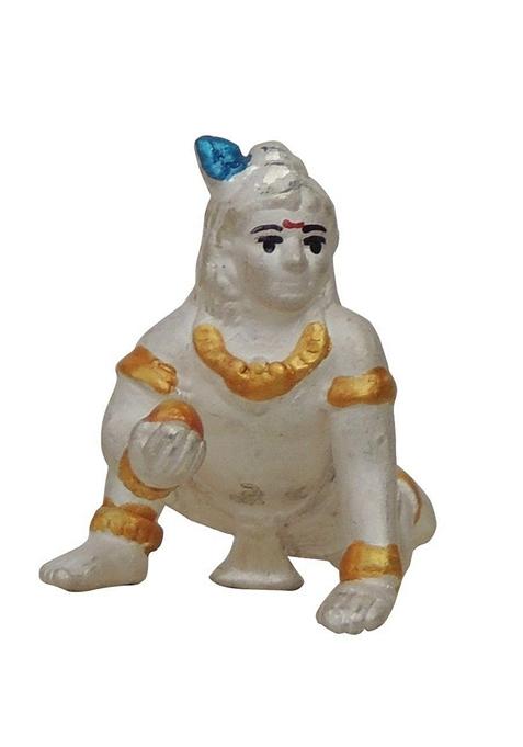 Pure Silver Laddu Gopal idol Statue Hallmarked Silver Statue