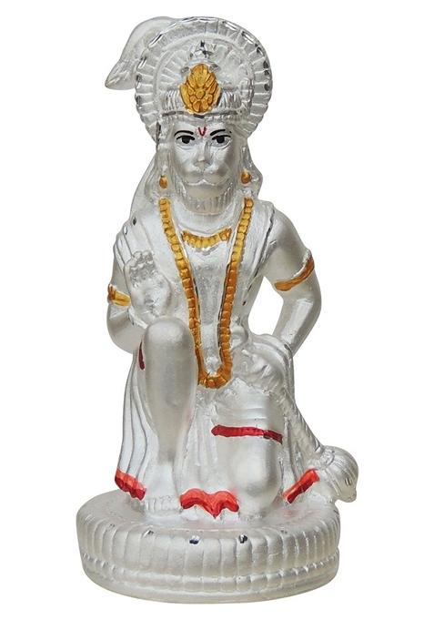 Pure Silver Hanuman ji idol Statue Hallmarked Silver Statue