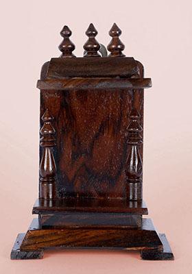 Small Wooden Wall Hanging Temple Compact Pooja Mandir For Home