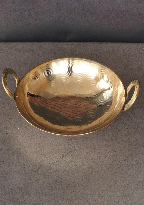 Gold Brass Parat Kadahi 4 Lt