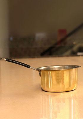 Gold Brass Tea Pan With Kalai 3 Lt