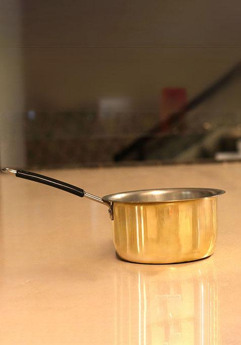 Gold Brass Tea Pan With Kalai 4 Lt