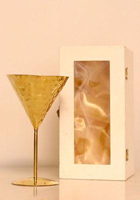 Gold Brass Cocktail Glass With Gift Box