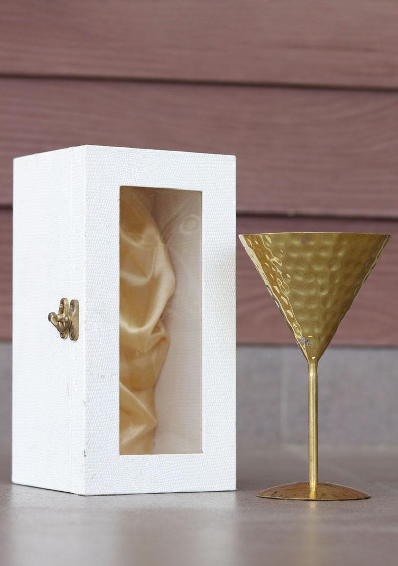 Gold Brass Cocktail Glass With Gift Box
