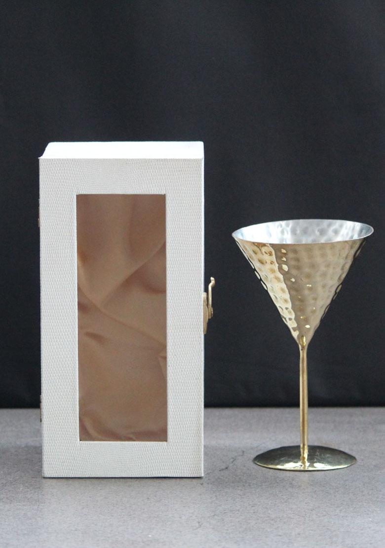 Gold Brass Cocktail Glass With Gift Box