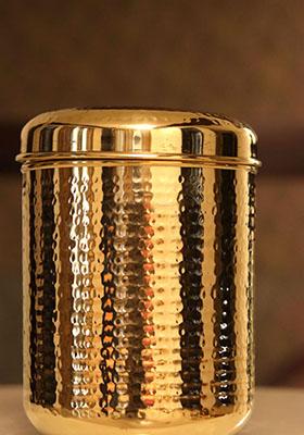Gold Brass Dabba Container 2.5L