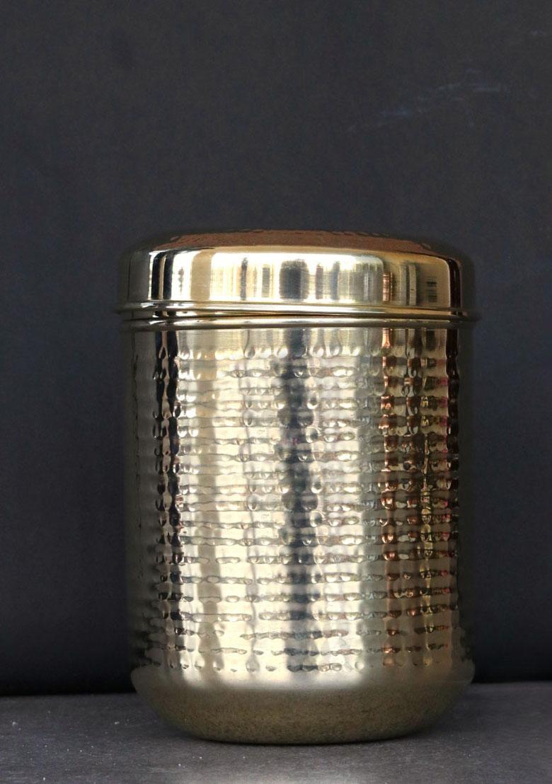 Gold Brass Dabba Container 2.5L