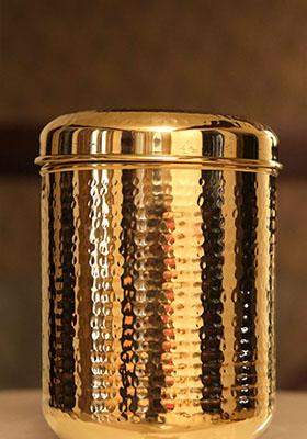 Gold Brass Dabba Container 3.5L
