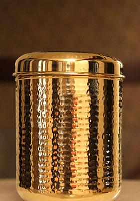 Gold Brass Dabba Container 5L