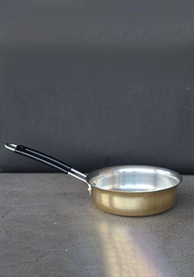 Gold Brass Fry Pan With Kalai 1Ltr