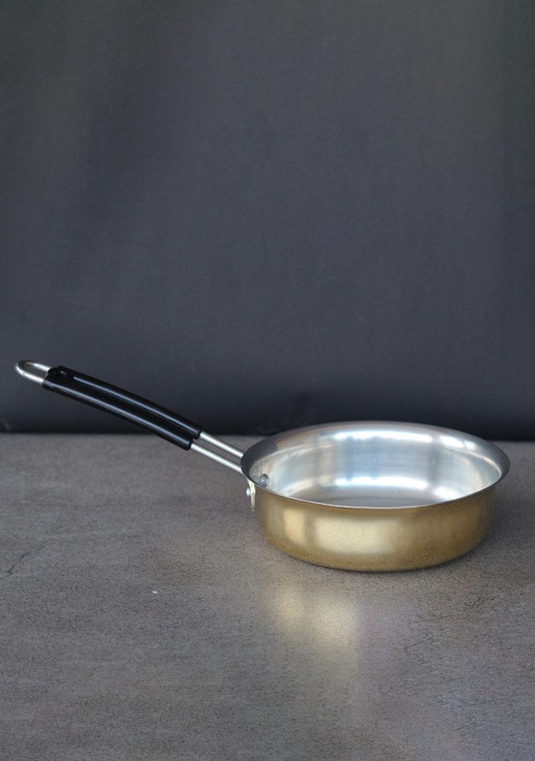 Gold Brass Fry Pan With Kalai 1Ltr