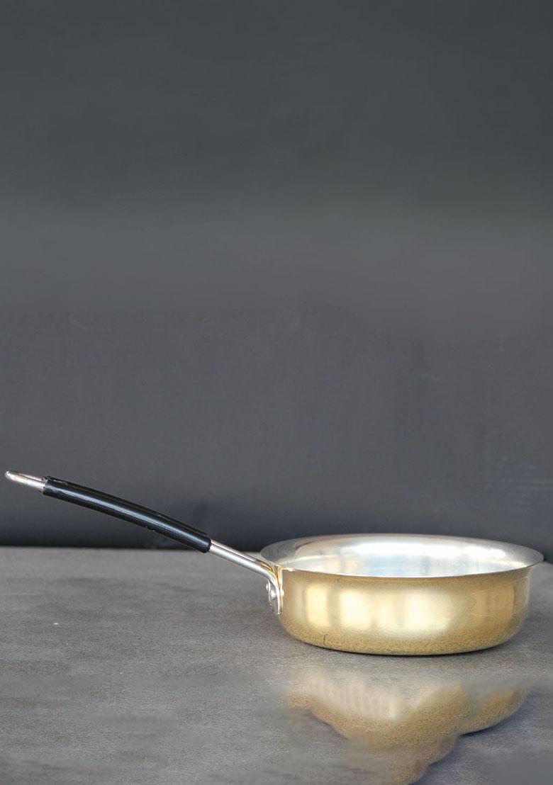 Gold Brass Fry Pan With Kalai 1.5 Ltr