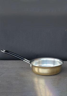 Gold Brass Fry Pan With Kalai 2Ltr