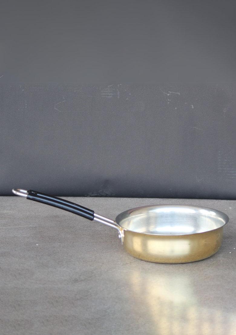 Gold Brass Fry Pan With Kalai 2.5 Ltr