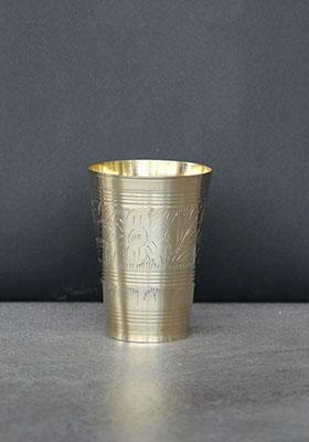 Gold Brass Glass Small