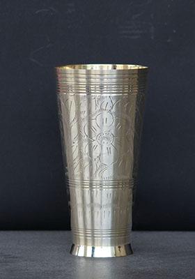 Gold Brass Glass Large