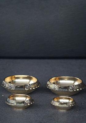 Gold Handcrafted Brass Diya