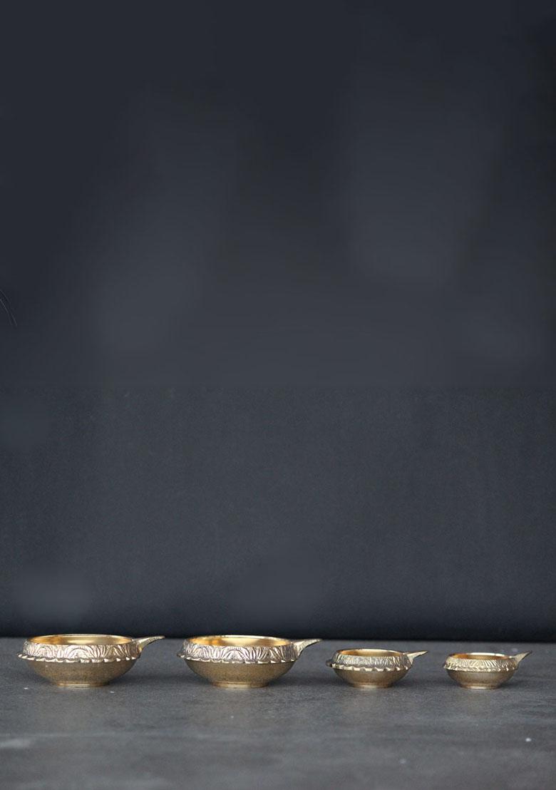 Gold Handcrafted Brass Diya