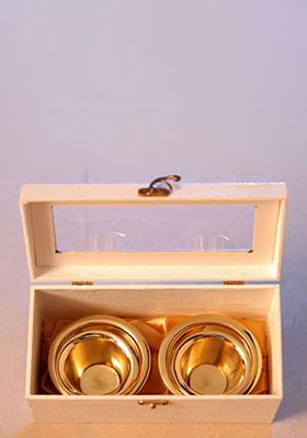 Gold Brass Coffee Davara Tumbler In Gift Box