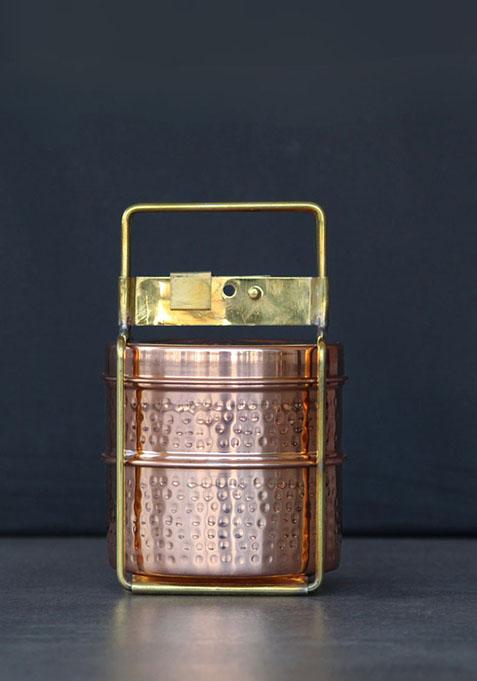 Copper Tiffin Box 2 Box