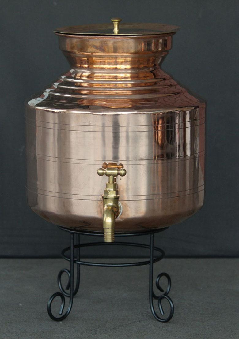 Copper Water Dispenser With Glass 10L