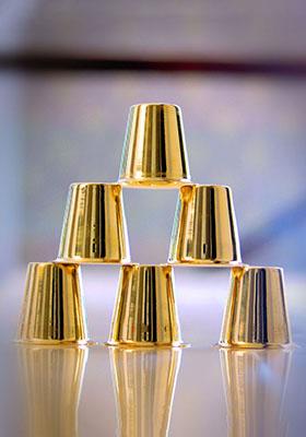 Gold Brass Tea Glasses (Set Of 6)