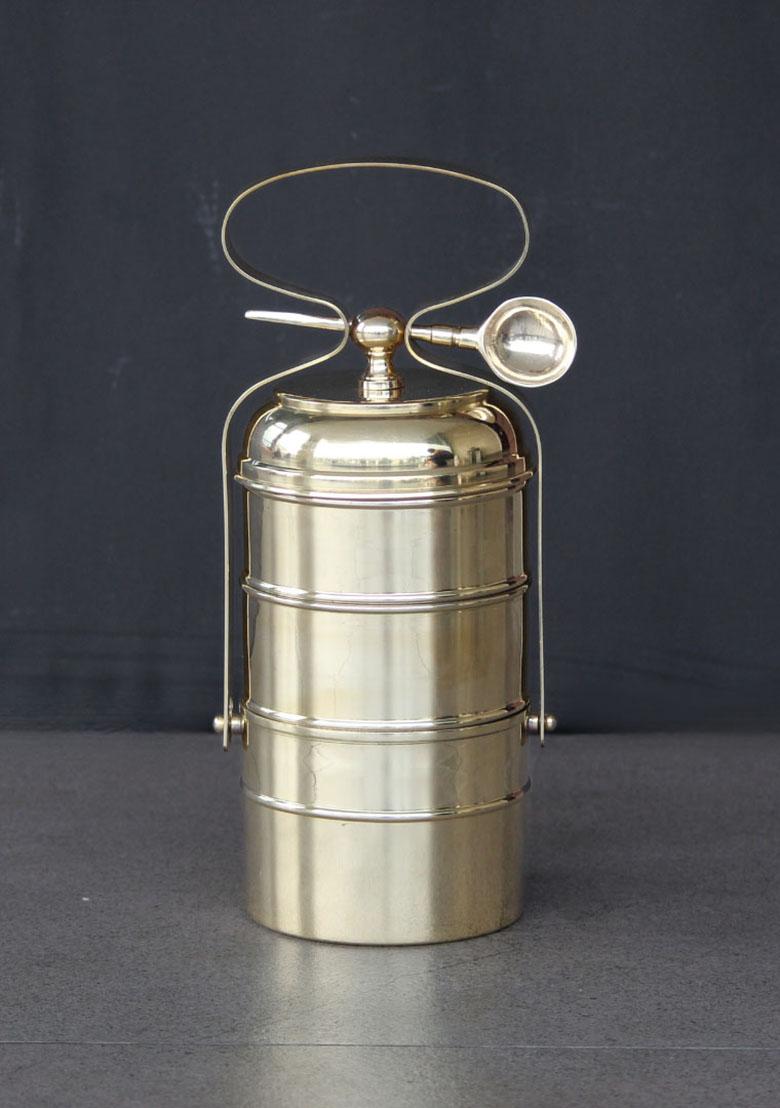 Gold Vintage Brass Tiffin 3 Box