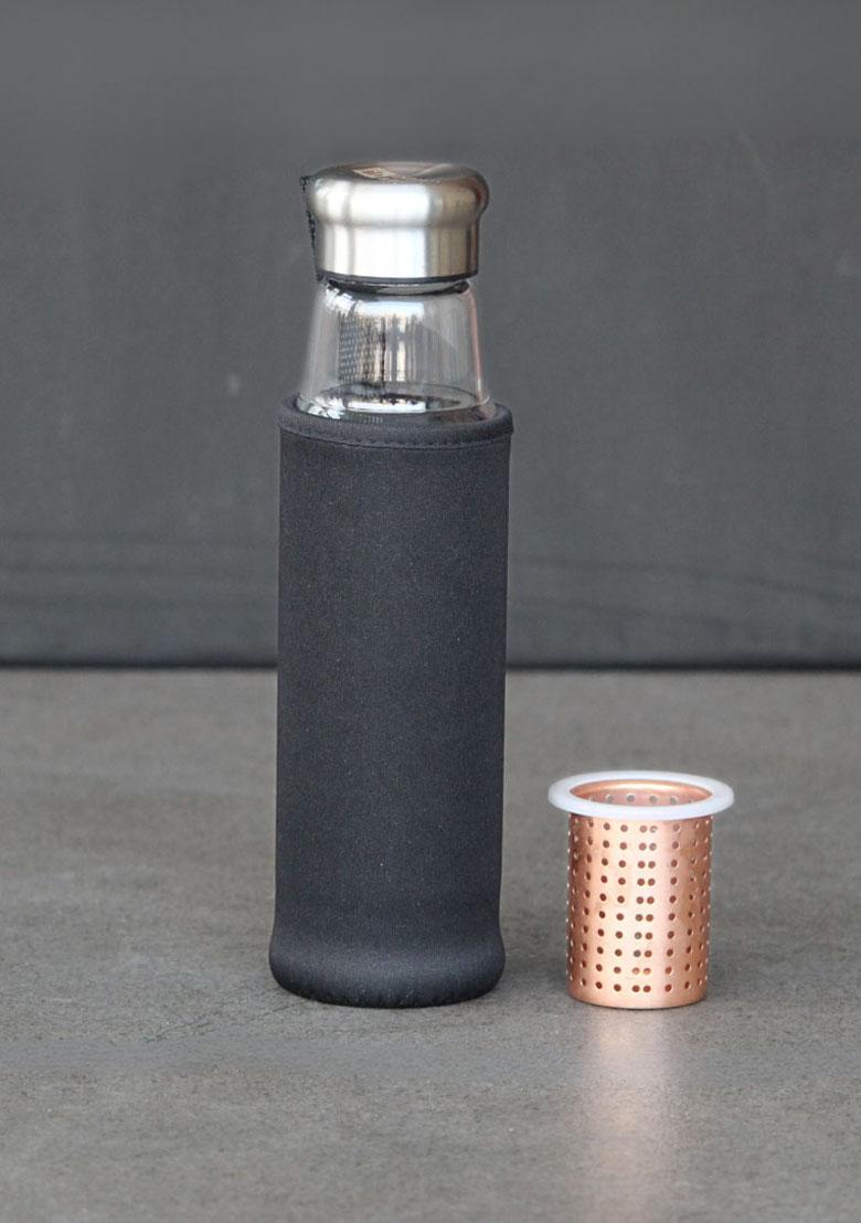 Copper Glass Bottle With Copper Infuser
