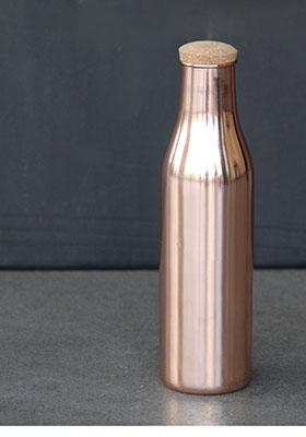 Copper Glossy Rounded Copper Bottle