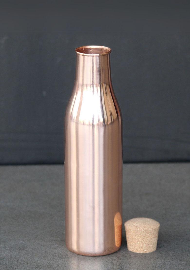 Copper Glossy Rounded Copper Bottle
